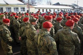 Soldiers of police regiment of Mirotvirets special designation