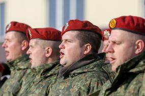 Soldiers of police regiment of Mirotvirets special designation