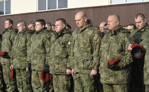Soldiers of police regiment of Mirotvirets special designation