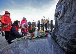 Participants of the opening ceremony of the memorial