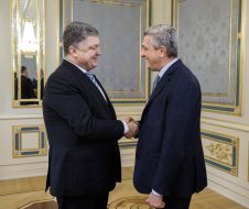 Meeting of Petro Poroshenko and Philippe Grande