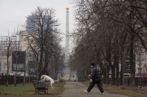 The obelisk in honor of Kiev hero-city