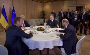 Petro Poroshenko, Donald Tusk, Jean-Claude Juncker, Martin Schulz
