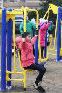 The playground with gym