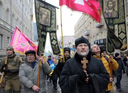The procession on the occasion of the Day of Remembrance of the victims of Holodomor