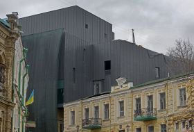The new facade of Kiev Drama Theatre on Podil