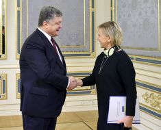 Meeting of Petro Poroshenko and Margot Wallström