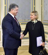 Meeting of Petro Poroshenko and Margot Wallström