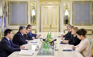 Meeting of Petro Poroshenko and Margot Wallström