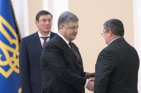 Yurii Lutsenko and Petro Poroshenko