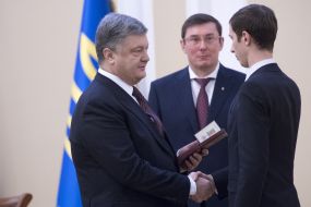 Yurii Lutsenko and Petro Poroshenko