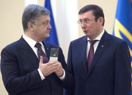 Yurii Lutsenko and Petro Poroshenko