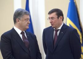 Yurii Lutsenko and Petro Poroshenko
