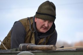 Construction of the bridge across the Yuzhni Bug