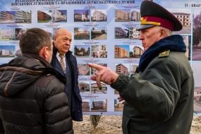 Handing of flats to military