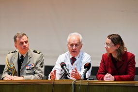 The press conference participants