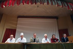 The press conference participants