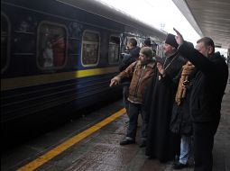 The ceremony of sending trains Unity of Ukraine