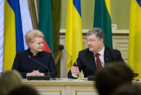 Петр Порошенко и Даля Грибаускайте
