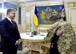 Meeting of Poroshenko and Taras Kolodiy