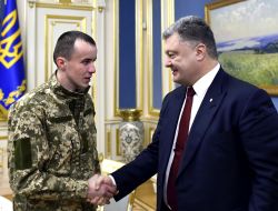 Meeting of Poroshenko and Taras Kolodiy
