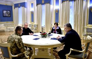 Meeting of Poroshenko and Taras Kolodiy