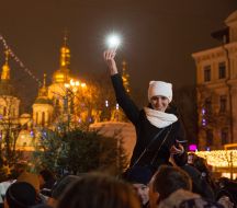 The lighting ceremony of main Ukrainian Christmas tree