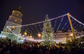 The lighting ceremony of main Ukrainian Christmas tree