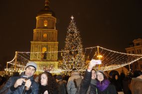 The lighting ceremony of main Ukrainian Christmas tree