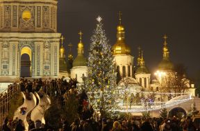 The lighting ceremony of main Ukrainian Christmas tree