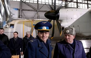 Participants of the presentation of the aircraft AN-132D