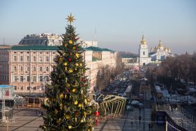 View of the main Christmas tree