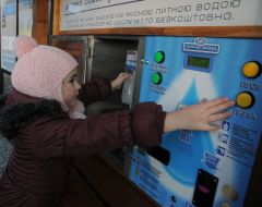 Stand-machine for sale of drinking water
