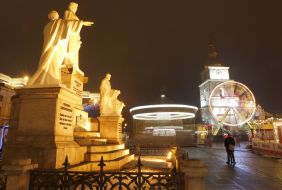 Carousel and ferris wheel