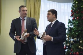 Vladimir Groisman and Vitaly Klitschko
