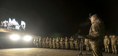 Президент открыл два восстановленых моста в Донецкой области