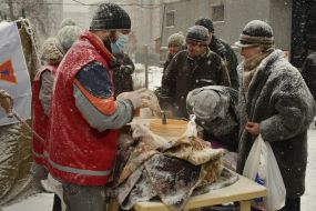 Пункт обогрева в Запорожье