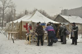 Пункт обогрева в Запорожье
