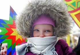 Christmas procession with stars