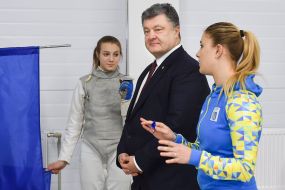 Petro Poroshenko and Olga Harlan