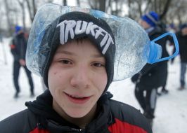 Участник "Снежной битвы"