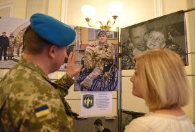 Photo exhibition of  "cyborg" Ruslan Borovik