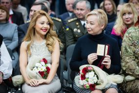 The participants of the solemn ceremony on the occasion of Reunion Day of Ukraine