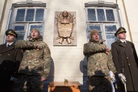 The opening of the memorial plaque to Eugene Konovalets