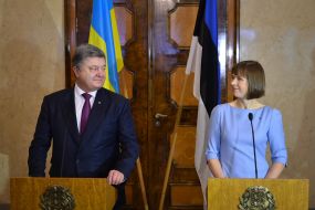 Petro Poroshenko and Kersti Kaljulaid