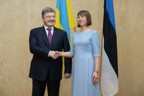 Petro Poroshenko and Kersti Kaljulaid