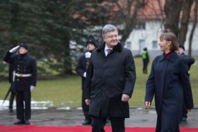 Petro Poroshenko and Kersti Kaljulaid
