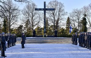 Participants of laying flowers