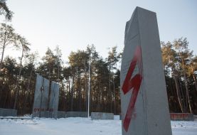 Vandals desecrated the memorial on the reserve "Bykivnia Graves"