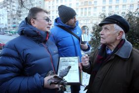 Nikolay Khomich, Oleg Petrenko and Dmytro Pavlychko